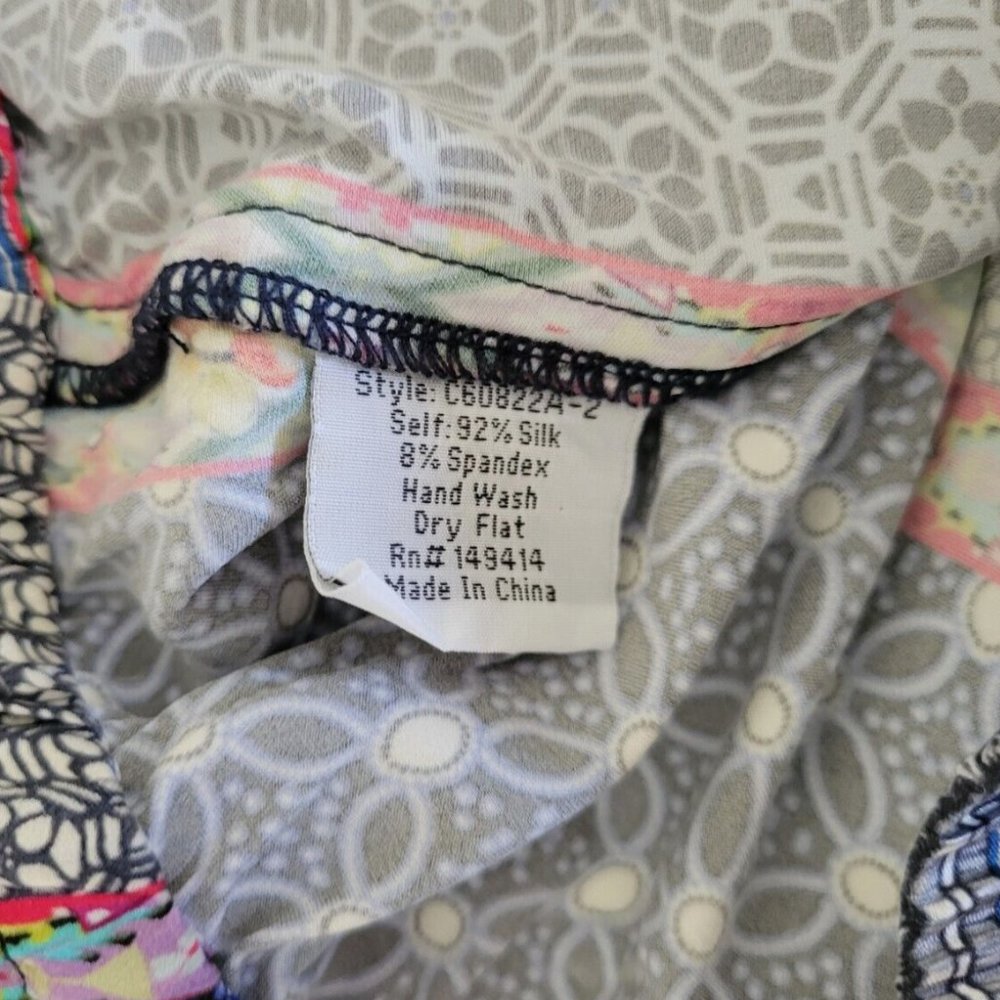Johnny Was Kichica Divine Resort Pants Silk Beach Floral Paisley Blocked XS - Picture 11 of 14